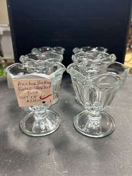 Anchor Hocking Set 6 Sherberts/Sundae glasses