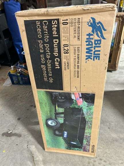 New! Never opened ! Blue Hawk Steel dump cart ( from a real estate sell ...