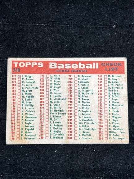 1959 Topps baseball card featuring the Boston Red Sox team.