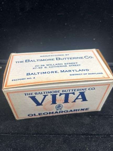 The Baltimore Butterine Co Vita old adv box