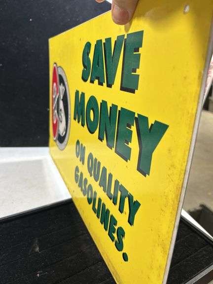 Rare! Double sided  Gas sign