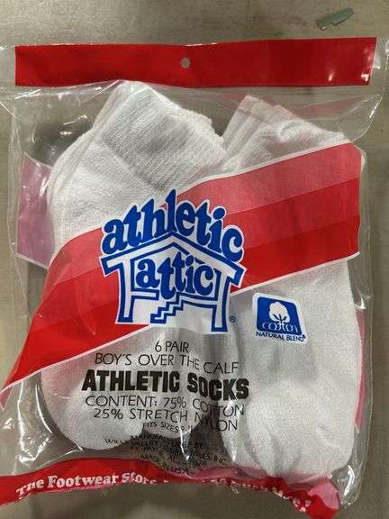 Athletic Attic 6 pair of ankle size 9-11 socks