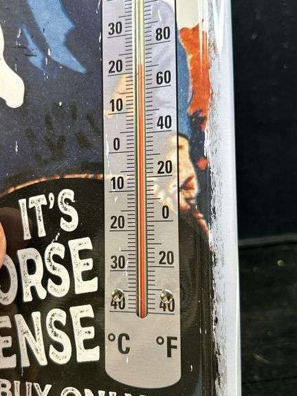 Red Crown gasoline thermometer