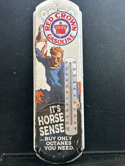 Red Crown gasoline thermometer