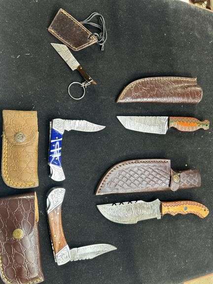New Damascus Knife lot (5)