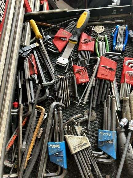 Large drawer lot of Allen wrenches