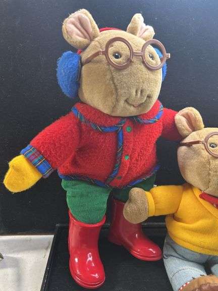 Look’em up! Vintage Arthur Plush and Aardvark Stuffed Eden Toys 1995-CLEAN no staining or bad odor /