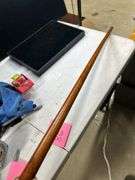 Rare Find! Large old 48 Star US Flag on an early 2 piece wood flag pole - Early set !