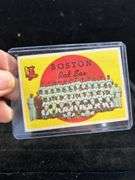 1959 Topps baseball card featuring the Boston Red Sox team.