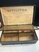 Early Shoe lace store display with old laces inside