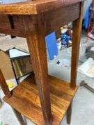 PAIR of Old one drawer OAK stands