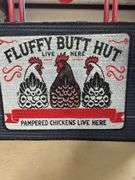 New! Fluffy Butt Hut door mat
