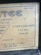 Early Shoe lace store display with old laces inside