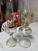 Lot of 2 old oil lamps
