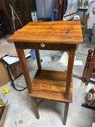 PAIR of Old one drawer OAK stands