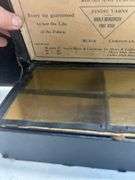 Early Shoe lace store display with old laces inside