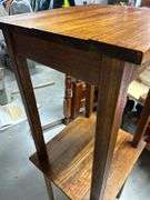 PAIR of Old one drawer OAK stands