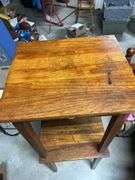 PAIR of Old one drawer OAK stands