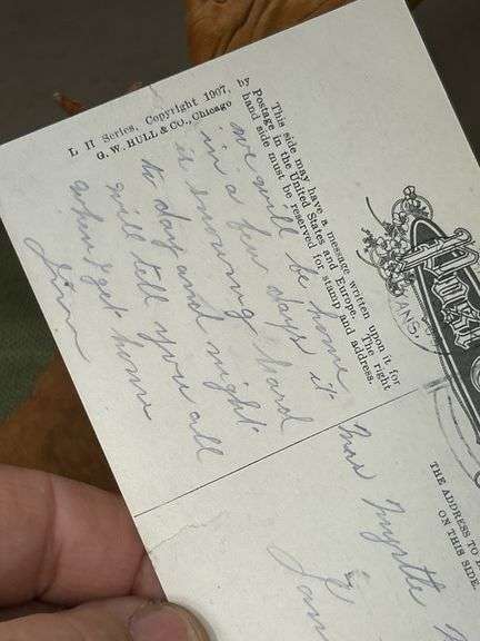 Lot of 3 : 1907 and 1908 post cards