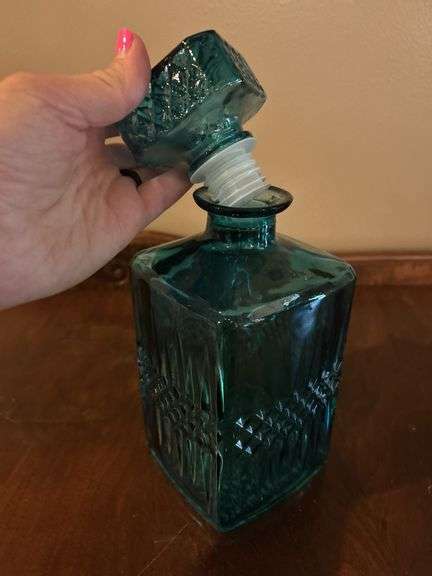 Blue glass Decanter