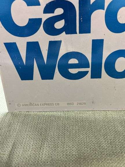 1993 Double sided American Express metal sign
