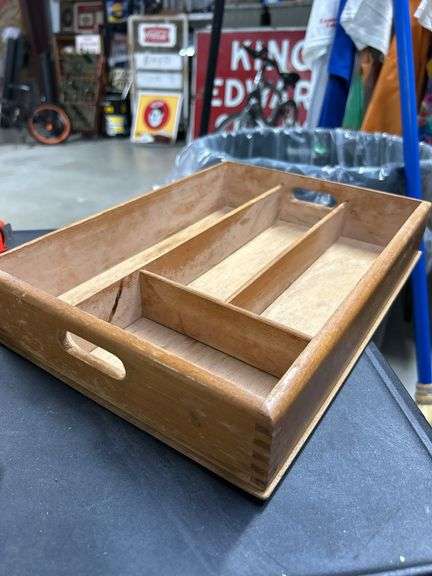 NEVCO Wood silverware tray