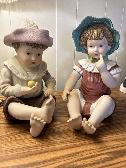 Beautiful bisque Large size Piano Babies