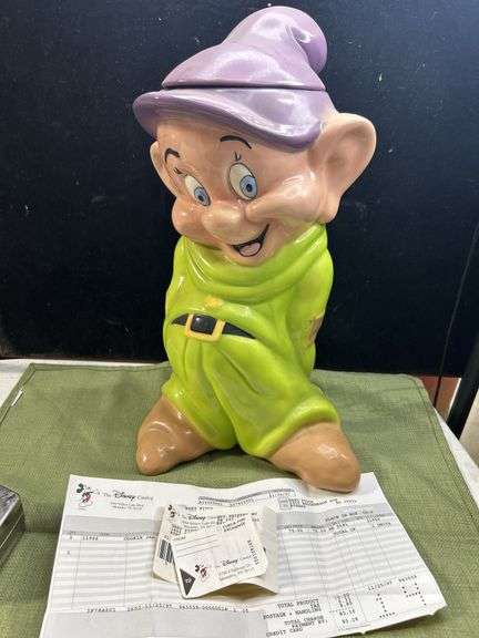 Look this one up ! Large Treasure Craft Disney "Dopey" Cookie Jar - Walt Snow White Vintage Retired 