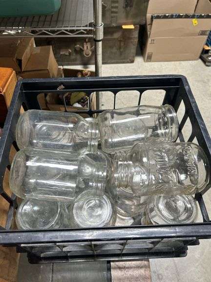 Nice crate loaded with canning jars