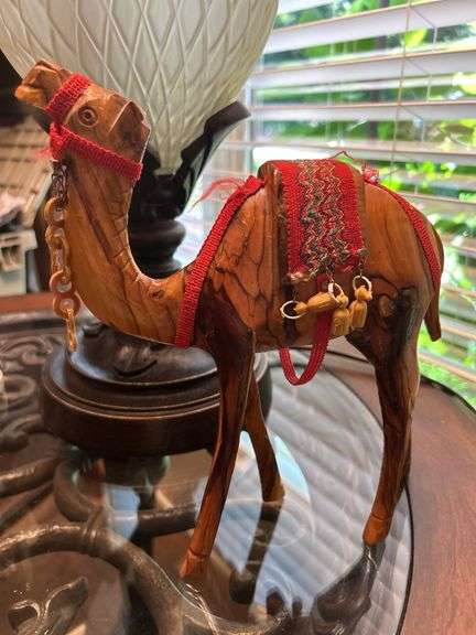 Wood carved camel