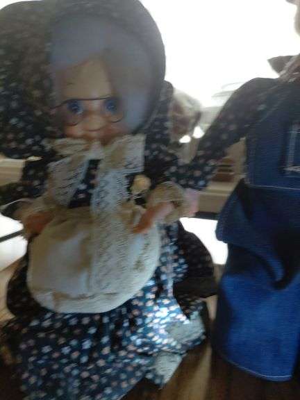 Old man and woman craft dolls