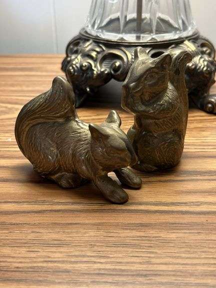 Brass squirrel set