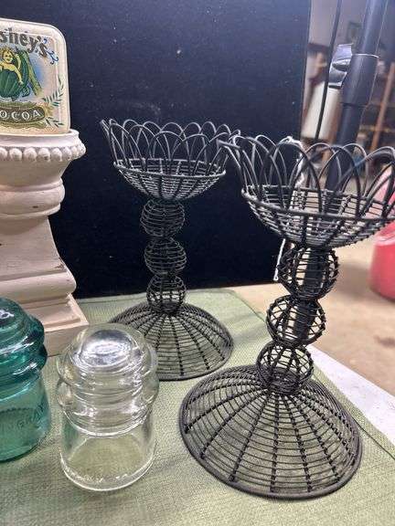 Nice lot of decor -old glass insulators and more