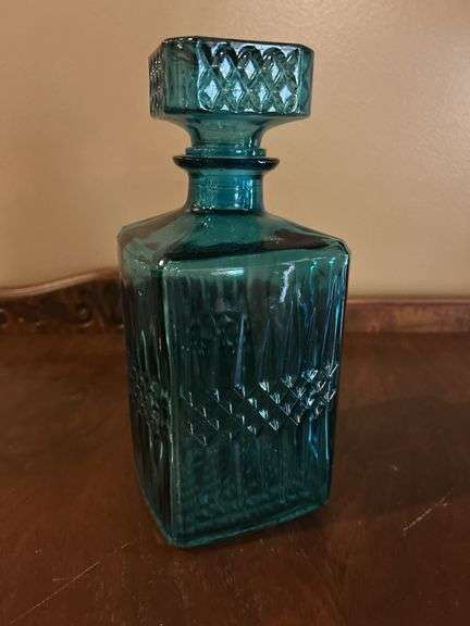 Blue glass Decanter
