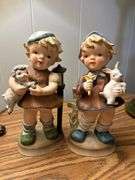 Early boy and girl Hummel figurines (unmarked)