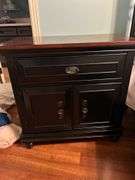 Absolutely gorgeous Kingsize  iron and wood with Night stand (comforter sold separately)