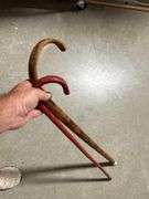 Lot of 2 old wood canes -plastic oar-glasses