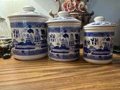 Blue Willow canister set