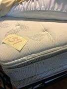 Absolutely gorgeous Kingsize  iron and wood with Night stand (comforter sold separately)