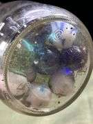 Nice old jar with big Thumper marbles