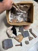 Collection of Oregon desert rocks. (Jasper and obsidian).