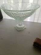Vintage McKee Glass Centerpiece Bowl and Stand