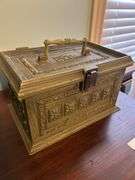 Sewing box with contents -see all photos