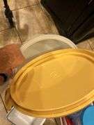 Plastic ware-disposable bowl covers-partial box of coffee