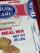Awesome! Framed Pulaski Pearl 25lb corn meal Richland Mills bag from Pulaski TN