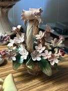 Capodimonte basket-1987 Avon rose- boot
