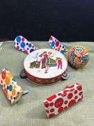 Good lot of old Tin litho noisemakers/party toys