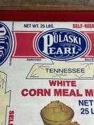 Awesome! Framed Pulaski Pearl 25lb corn meal Richland Mills bag from Pulaski TN