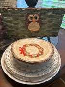 Owl basket and misc plates