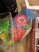 Plastic ware-disposable bowl covers-partial box of coffee